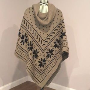 Oxford Circus Knit Poncho